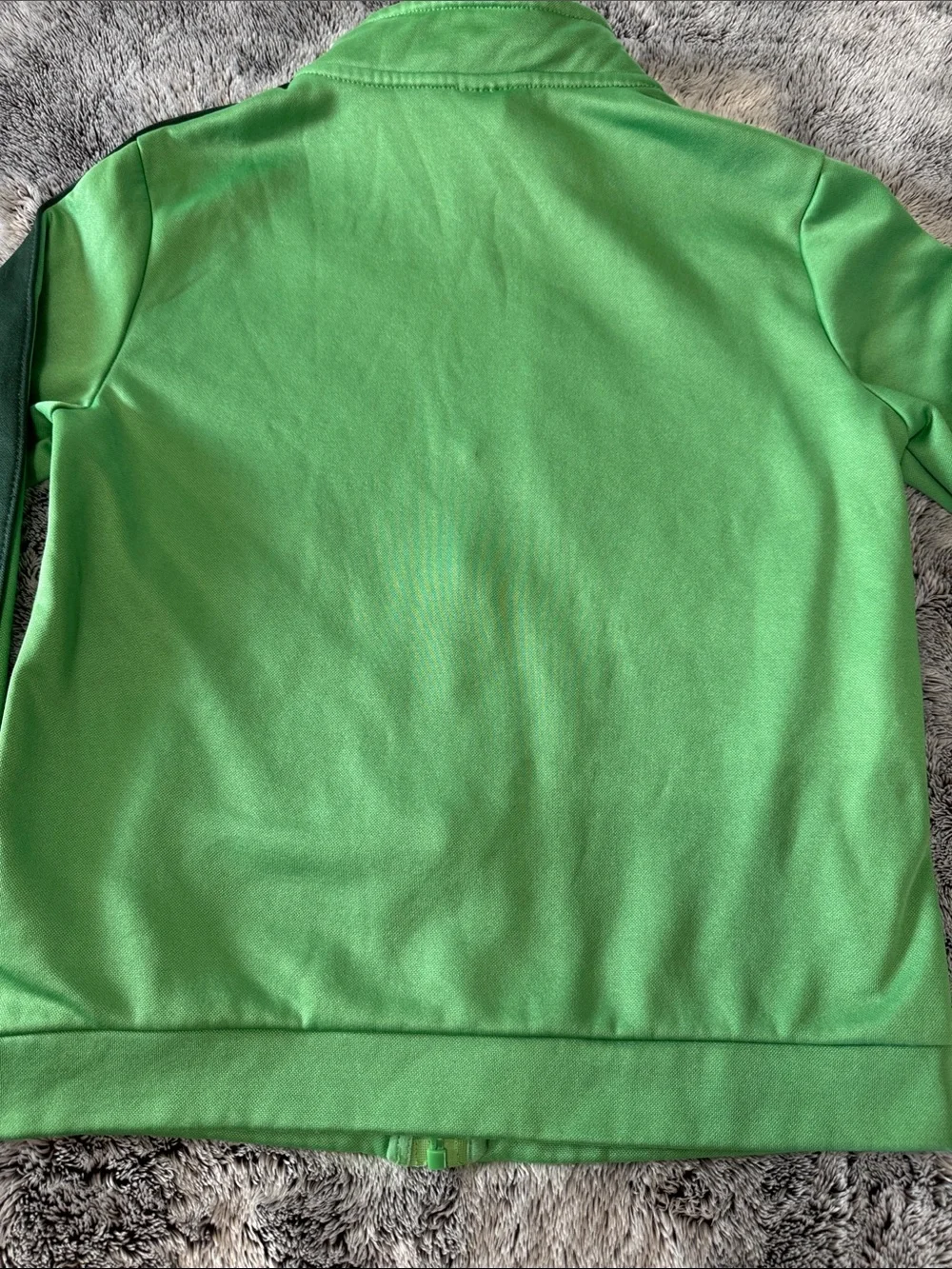 Reebok Athletic Track Jacket Full Zip Boys 11-12  Two Toned Green Sporty Outdoor